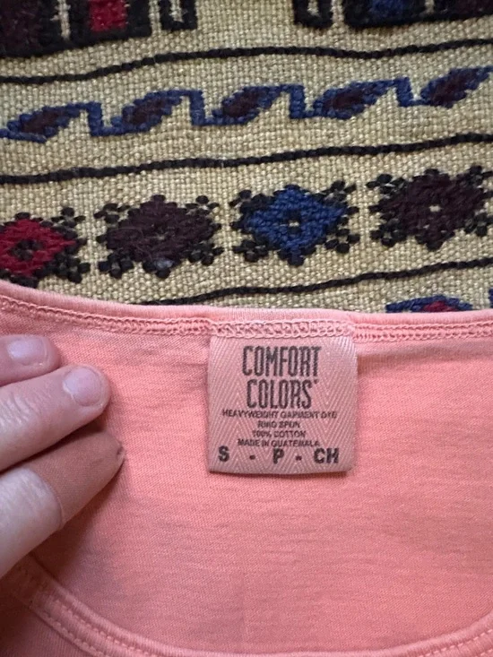 Comfort Colors Coral-Peach and Cream Sleeveless Tanks - Picture 2 of 4